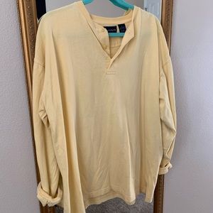 Vintage oversized yellow long sleeve tee